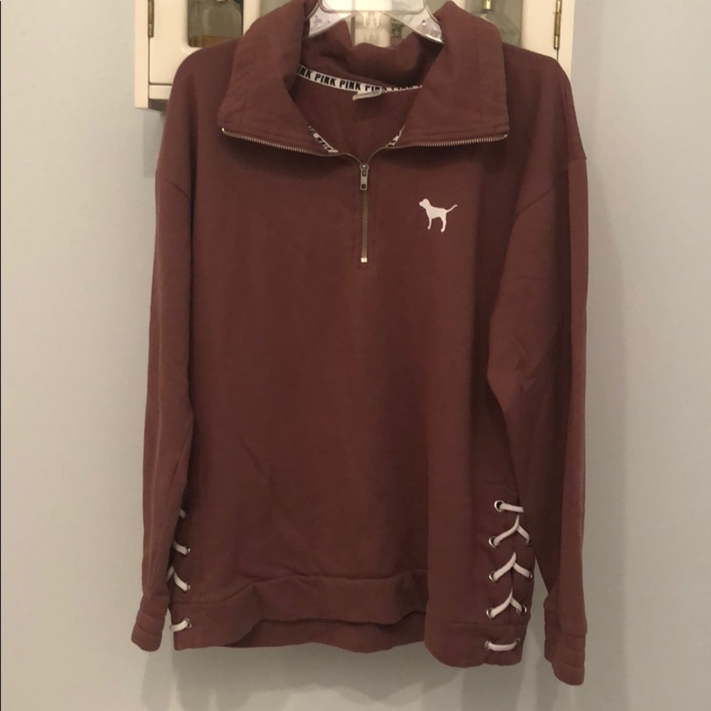 Pink Victoria's Secret Mauve Half Zip